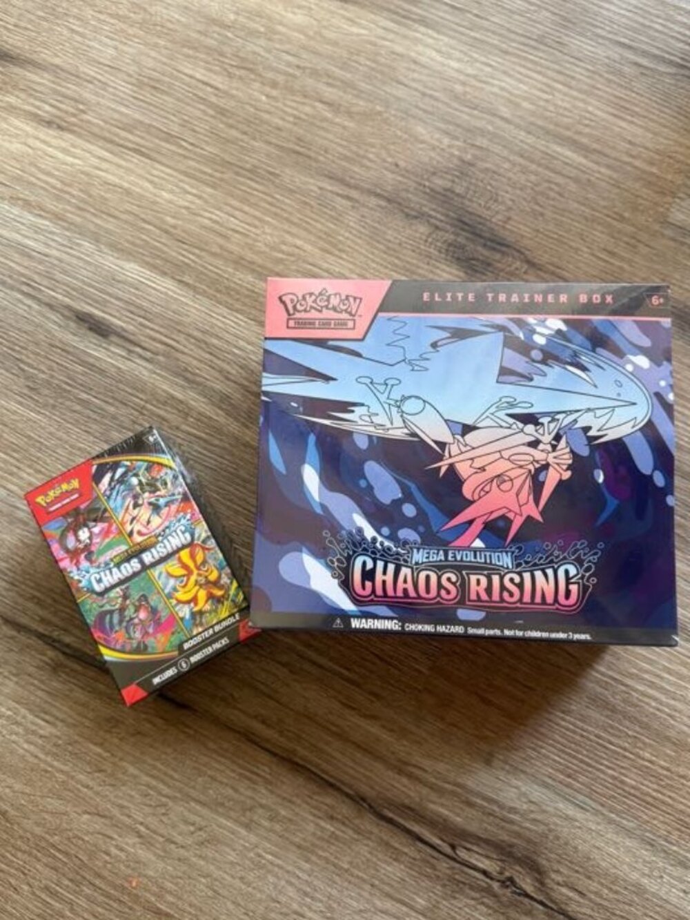POKEMON TCG Mega Evolution ME4 CHAOS RISING Elite Trainer Box and booster packs